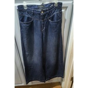 Women's Banana Republic Blue Flare Wide Leg Jeans Classic Style 28/6